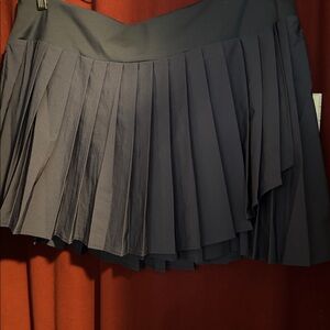 New Sigrid Olsen Navy Blue Pleated Tennis Skirt, Size XL